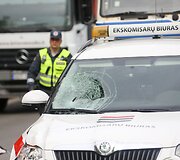 Avarija Geležinio Vilko gatvėje, Vilniuje.