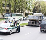 Avarija Geležinio Vilko gatvėje, Vilniuje.