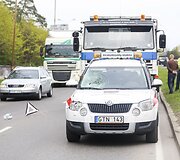Avarija Geležinio Vilko gatvėje, Vilniuje.