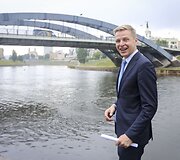 Remigijus &Scaron;ima&scaron;ius pristatė Neries krantinės modernizavimo projektą