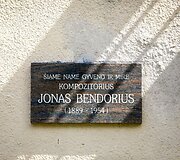 &Scaron;iame pastate gyveno kompozitorius Jonas Bendorius.