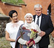 Ona Skaistutė Idzelevičienė, Irena Nakienė-Kontautaitė ir Vytautas Grubliauskas