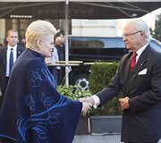 Dalia Grybauskaitė ir &Scaron;vedijos karalius Karlas XVI Gustavas