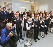 Prezidentė Dalia Grybauskaitė lankėsi Vilniaus &Scaron;olomo Aleichemo ORT gimnazijoje