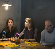 Vilniaus tarptautinio trumpųjų filmų festivalio spaudos konferencija.