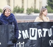 Prie Seimo vyko gatvės akcija &bdquo;Stabdykime smurtą prie&scaron; moteris&ldquo;