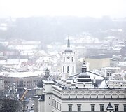 Vilniečiai pro langą i&scaron;vydo pirmąsias snaiges