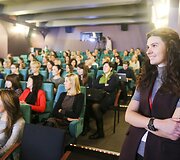 &bdquo;&Scaron;er&scaron;ėliafam&ldquo; konferencijos &bdquo;Ie&scaron;kokite moters. Įkvėpimai&ldquo; akimirka