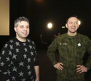 Filmo režisierius Jevgenijus Afinejevskis ir  Artūras Jasinskas
