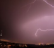Grėsminga perkūnija truko ilgiau nei tris valandas.