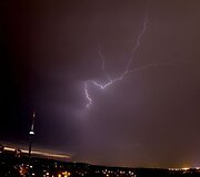 Grėsminga perkūnija truko ilgiau nei tris valandas.