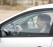 Ignas Gelžinis Vilniuje - prie vairavimo mokyklos &bdquo;Hyundai i30&ldquo; vairo