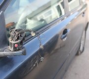 Pareigūno automobilis po avarijos