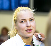 Rūta Meilutytė sugrįžo į Lietuvą