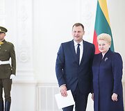 Mindaugas Bilius ir Dalia Grybauskaitė