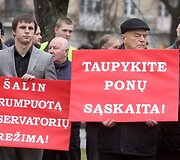 Protesto akcijos akimirka