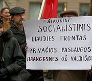 Protesto akcijos akimirka