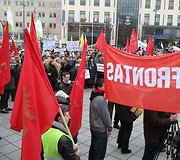Protesto akcijos akimirka