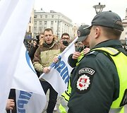 Protesto akcijos akimirka