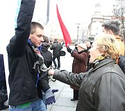 Protesto akcijos akimirka