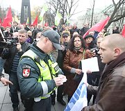 Protesto akcijos akimirka