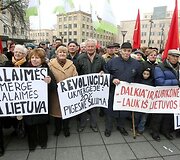 Protesto akcijos akimirka