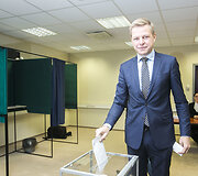 Remigijus &Scaron;ima&scaron;ius balsavo i&scaron;ankstiniame balsavime antrajame rinkimų į Seimą ture