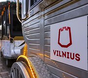 Kalėdinis traukinukas Vilniaus centre