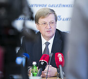 AB &bdquo;Lietuvos geležinkeliai&ldquo; vadovo Stasio Dailydkos spaudos konferencija