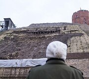 Nuo&scaron;liaužos niokoja Gedimino pilies kalną