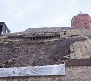Nuo&scaron;liaužos niokoja Gedimino pilies kalną