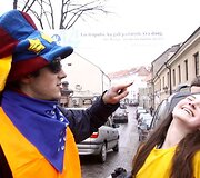 Melagių dienos akimirka Užupyje