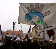 Melagių dienos akimirka Užupyje