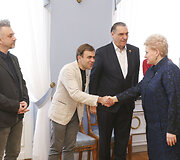 Prezidentė Dalia Grybauskaitė susitiko su nacionalinės socialinio saugumo kampanijos &bdquo;Už saugią Lietuvą&ldquo; ambasadoriais