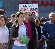 Protesto akcija dėl mokyklų reorganizavimo