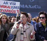 Protesto akcija dėl mokyklų reorganizavimo