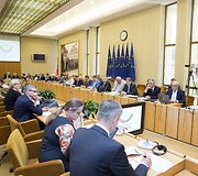 Saulius Skvernelis dalyvavo Lietuvos valstiečių ir žaliųjų sąjungos frakcijos posėdyje