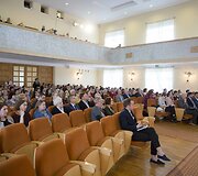 Lietuvos edukologijos universitete vyko susitikimas su Vilniaus universiteto rektoriumi prof. Artūru Žukausku