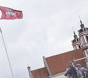 Vytis Luki&scaron;kių aik&scaron;tėje