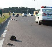 Du žmonės buvo sužaloti trečiadienio pavakare Vilniuje susidūrus motociklui ir dviratininkui.