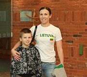 Rima Valentienė su sūnumi
