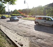 Nesutvarkyta gatvė po liūties
