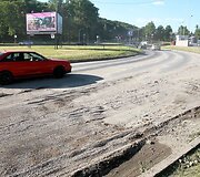 Nesutvarkyta gatvė po liūties