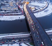 Sostinę sukaustė spūstys