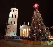 Vilniuje įžiebta Kalėdų eglė