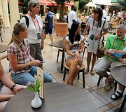 Lietuvių delegacija vie&scaron;bučio hole
