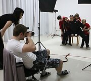 Krep&scaron;ininkų fotosesija su vaikais