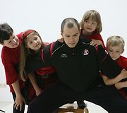 Krep&scaron;ininkų fotosesija su vaikais