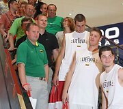 Lietuvos a&scaron;tuoniolikmečiai krep&scaron;ininkai ir fanų zonos pristatymas