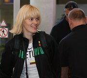Lietuvos moterų krep&scaron;inio rinktinė Vilniaus oro uoste